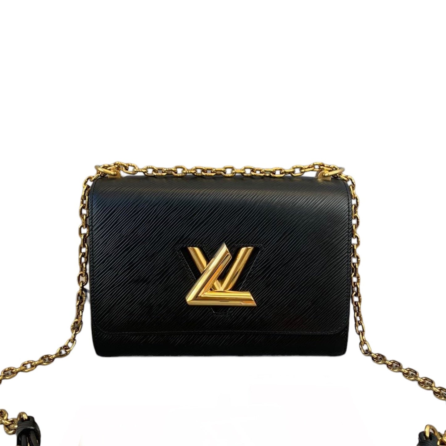 Louis-Vuitton Twist Lock Epi Leather MM Black GHW