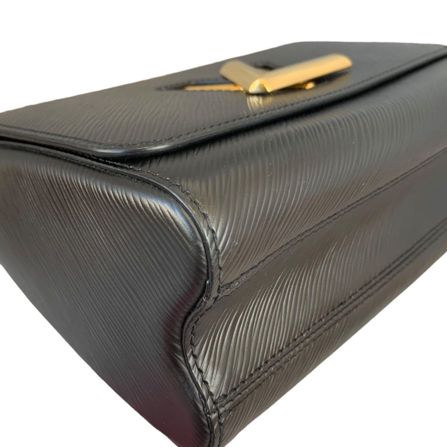 Louis-Vuitton Twist Lock Epi Leather MM Black GHW