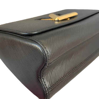 Louis-Vuitton Twist Lock Epi Leather MM Black GHW