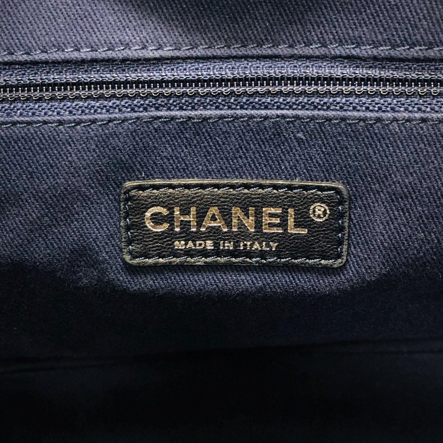 Deauville Large Denim Canvas Tote Bag with SHW
