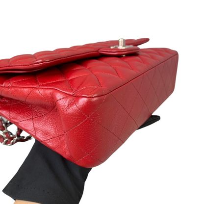 Classic Flap Caviar Medium Red SHW