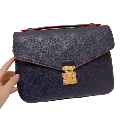 Louis-Vuitton Monogram Empreinte Pochette Metis Leather Marine Blue GHW