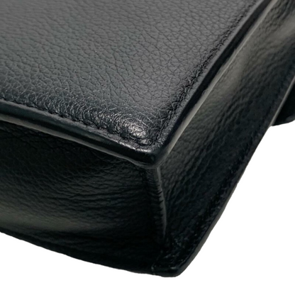 Louis-Vuitton Mylockme Chain Pochette Leather Black SHW