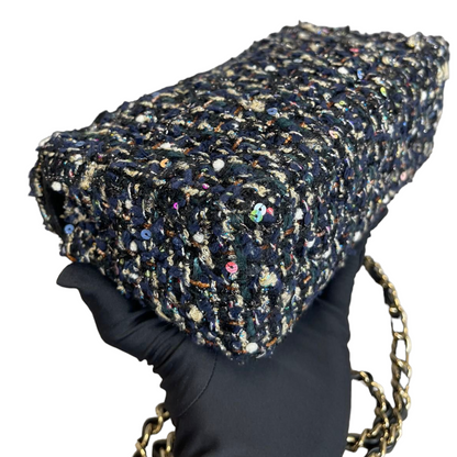 Mini Rectangular Flap Tweed Multicolour GHW