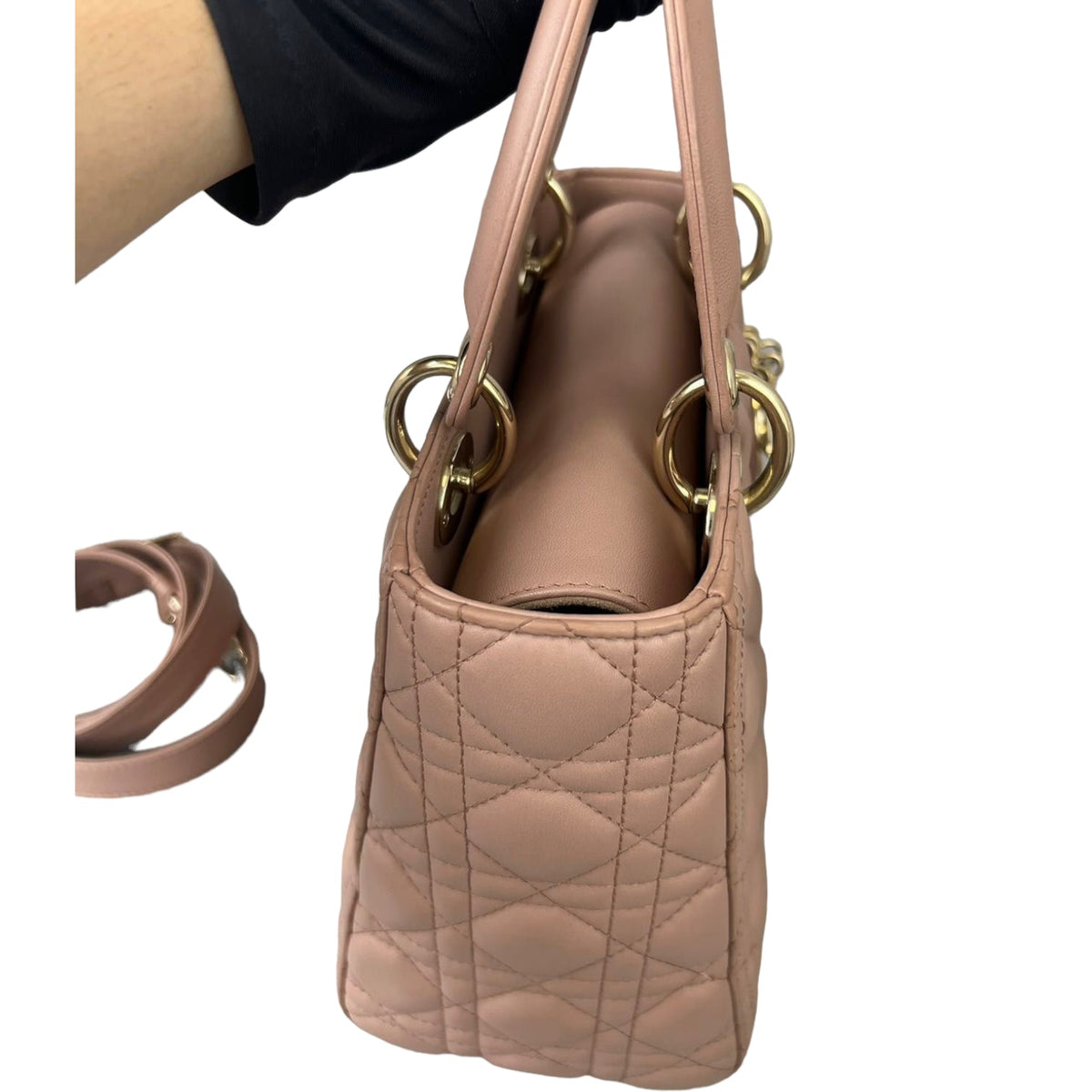 Lady Dior Lambskin Medium Beige GHW