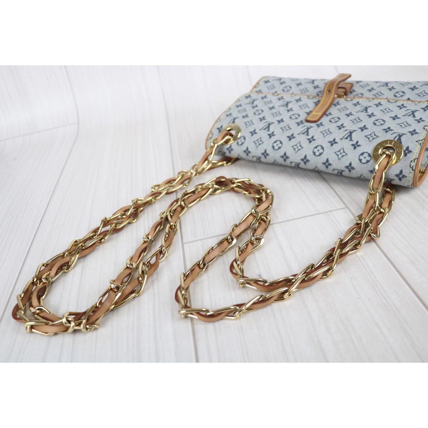 Rank AB ｜ LV Camille Blue Monogram Mini Canvas Shoulder Bag ｜030116