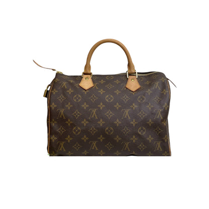 Louis-Vuitton Monogram Speedy 30 Brown