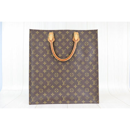 Rank A ｜ LV Monogram Sac Plat Tote Bag ｜073013