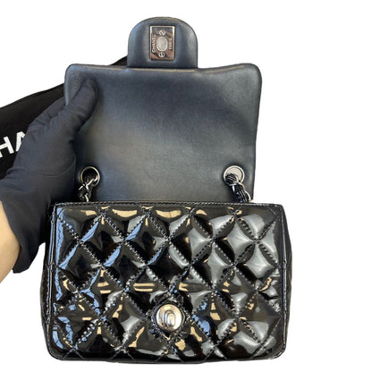 Classic Patent Mini Square Black SHW