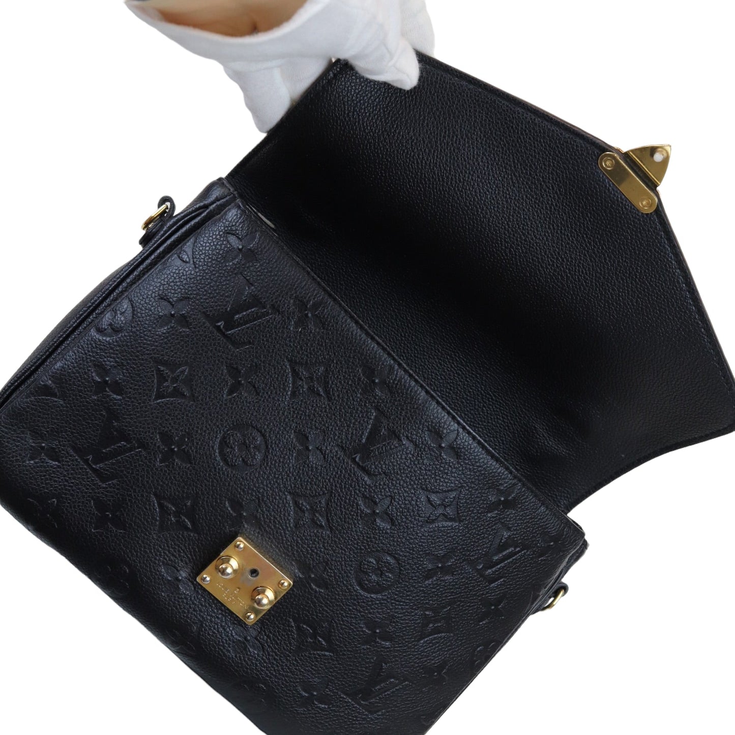 Louis-Vuitton Monogram Empreinte Pochette Metis Black GHW