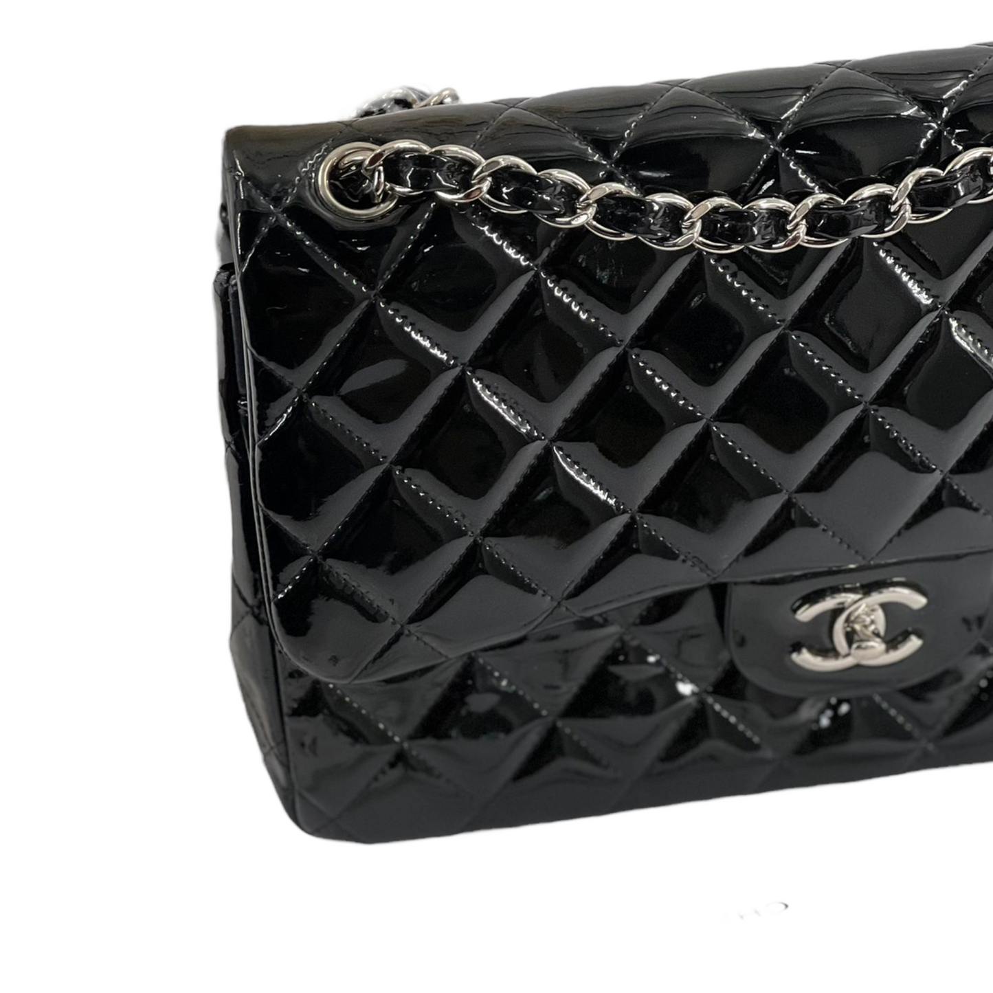 Double Flap Jumbo Patent Black SHW