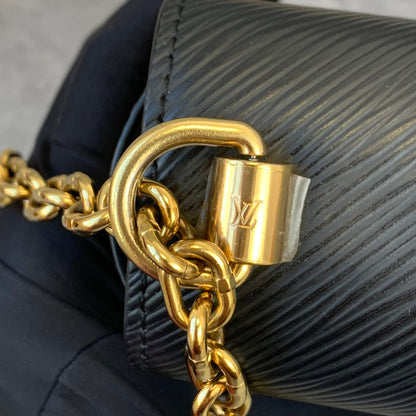 Louis-Vuitton Twist Lock Epi Leather MM Black GHW