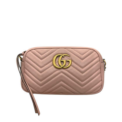 Gucci Small Marmont Camera Pink GHW