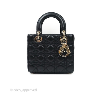 Christian Dior Lambskin My ABCDior Lady Dior Black Gold Hardware