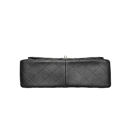 Jumbo Classic Double Flap Caviar Black SHW