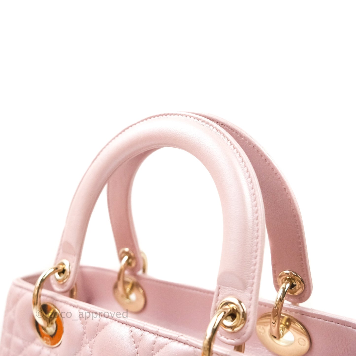 Christian Dior Medium Lady Dior Pink Lambskin Gold Hardware