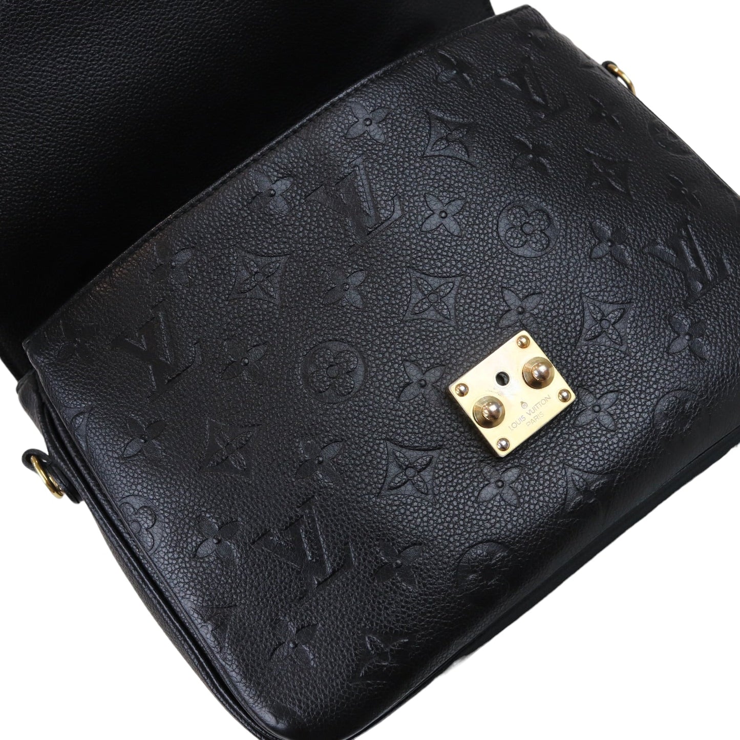 Louis-Vuitton Monogram Empreinte Pochette Metis Black GHW