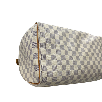Louis-Vuitton Damier Azur Speedy 35 White GHW