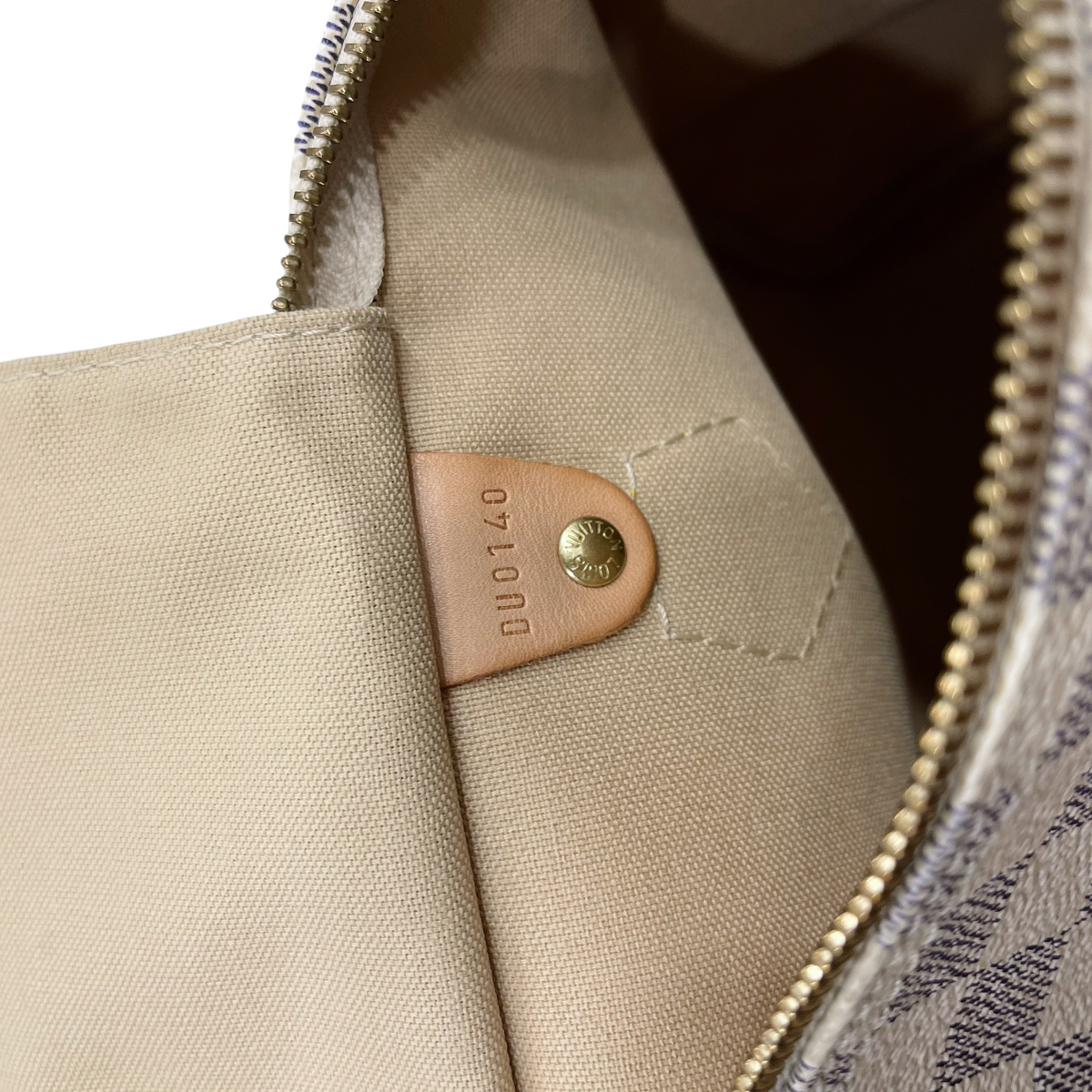 Louis-Vuitton Damier Azur Speedy 35 White GHW