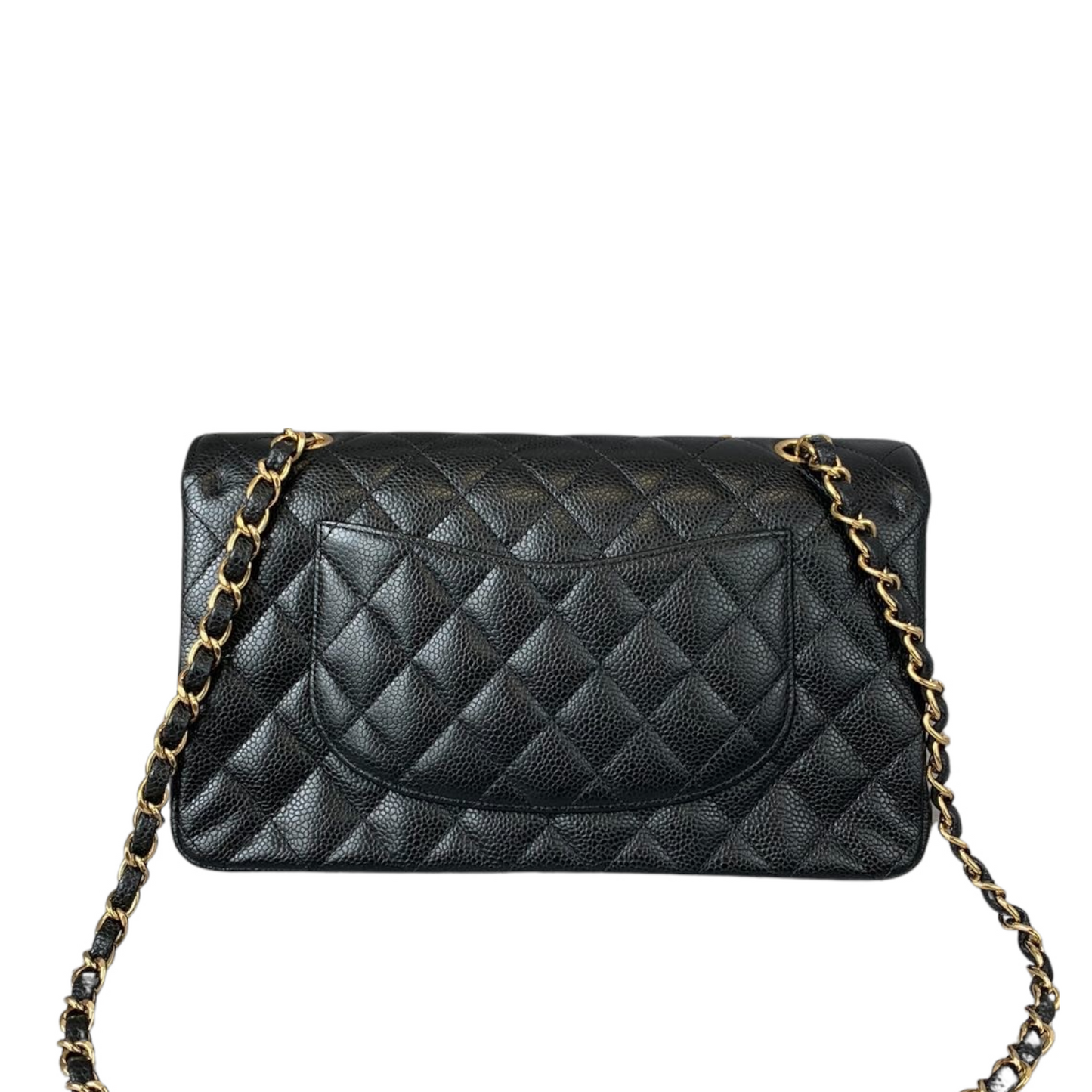 Medium Classic Flap Caviar Black GHW