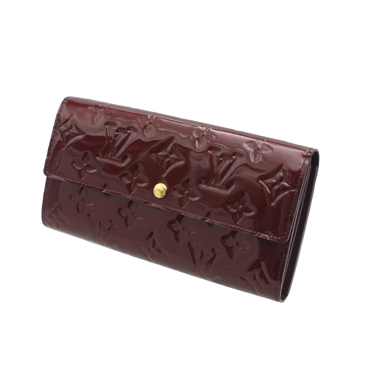 Louis-Vuitton Sarah Wallet Purple Vernis