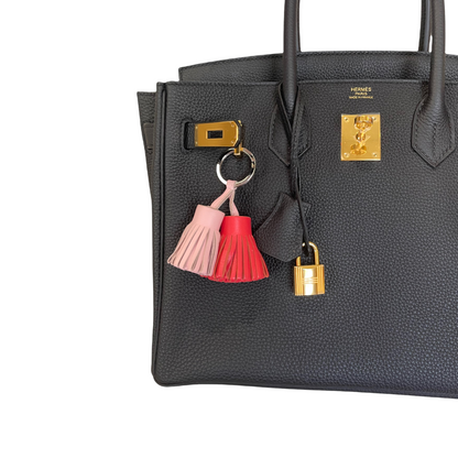 Louis-Vuitton Carmen Uno-Dos Key Ring Pink SHW