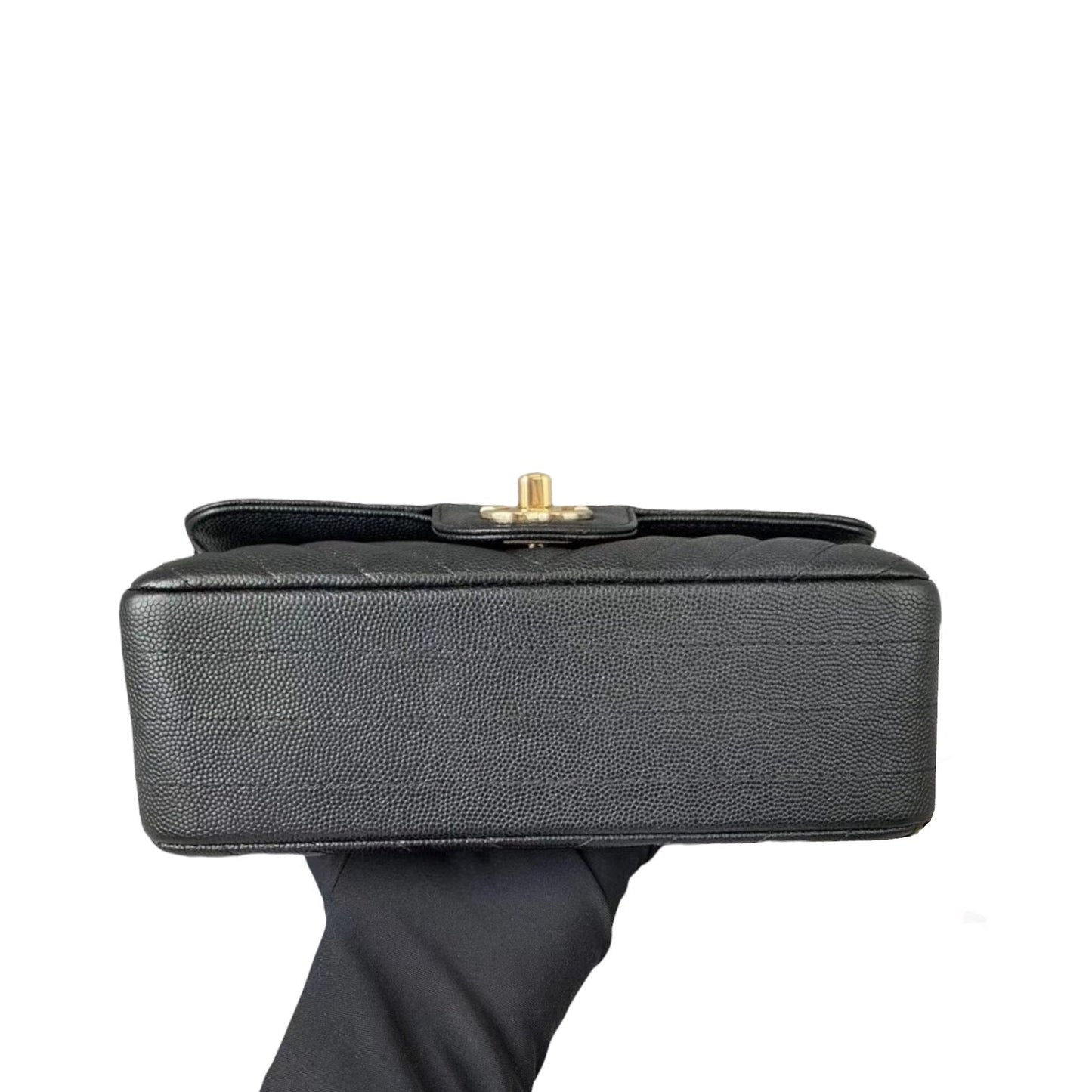 Mini Flap Chevron Caviar Black GHW