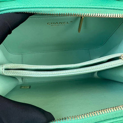Medium CC Filigree Caviar Vanity Green GHW