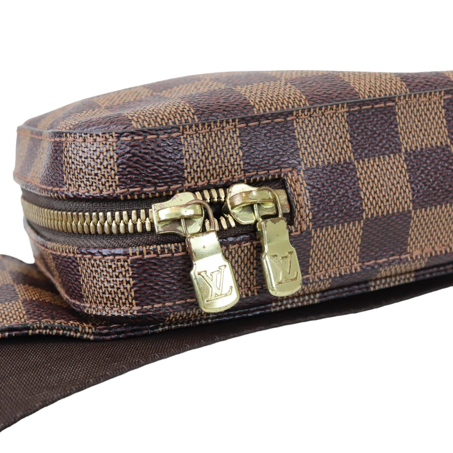 Louis-Vuitton Damier Ebene Geronimos Waist fanny Black GHW