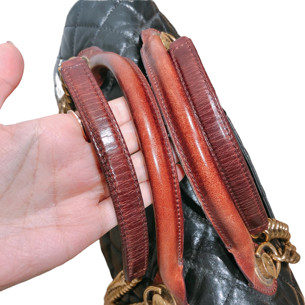Castle Rock Glazed Calfskin Black GHW