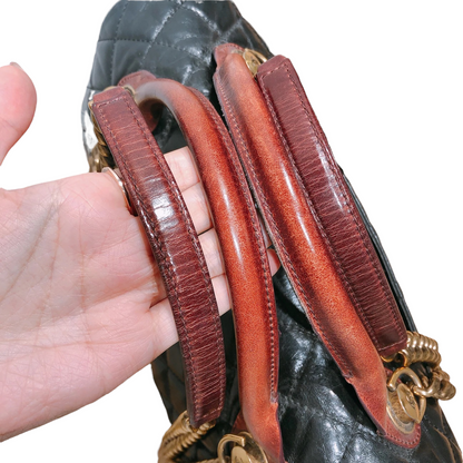Castle Rock Glazed Calfskin Black GHW