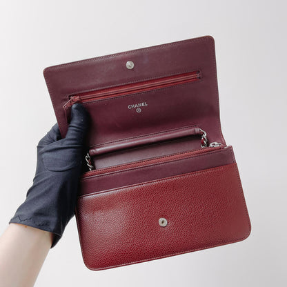 Timeless CC Wallet on Chain Burgundy