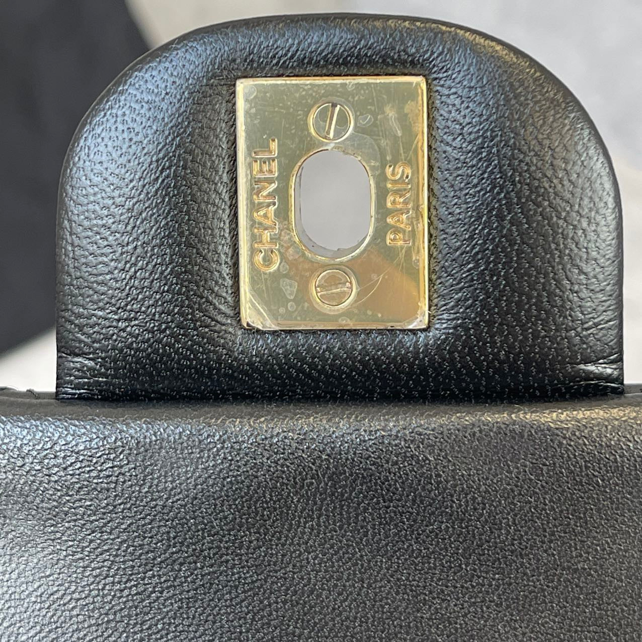 Classic Flap Square Mini Lambskin Black GHW