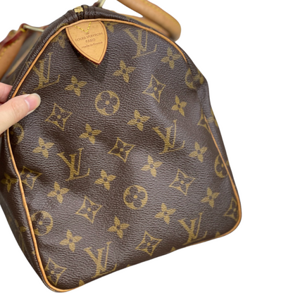 Louis-Vuitton Monogram Speedy 30 Brown