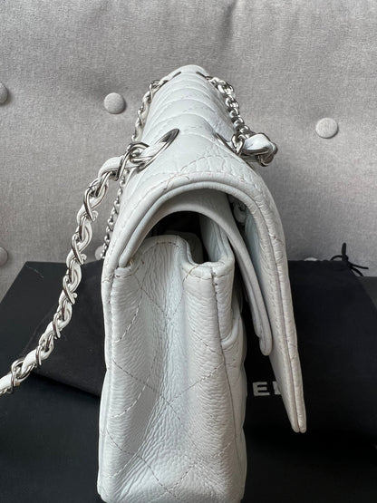 Chanel Medium Classic Flap in White Caviar (RRP £8,530)