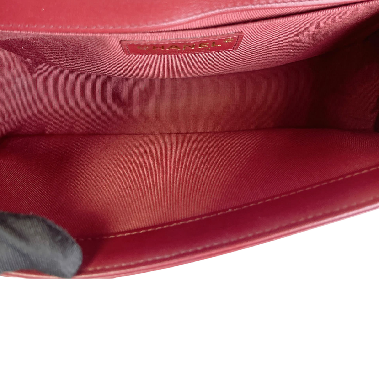 Quilted Old Medium Boy Calfskin Dark Red GHW