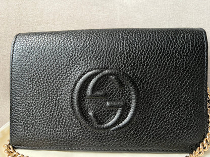 Gucci Black Soho Chain Wallet