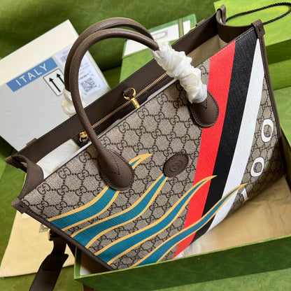 Gucci Medium Tote Bag With Geometric Print