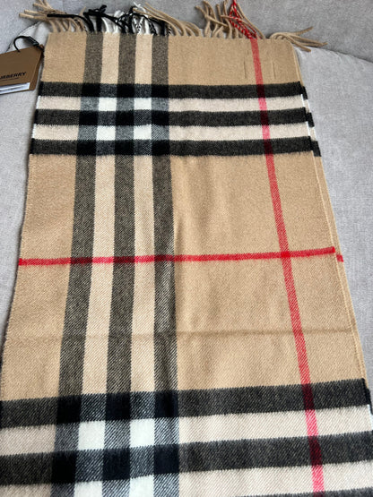 Burberry Classic Check Archive Beige Cashmere Scarf (RRP £420)