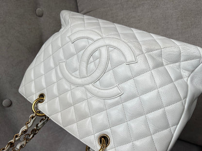 Chanel White Caviar Grand Shopper Tote (GST)