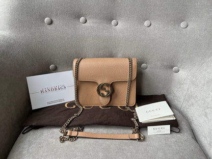 Gucci Interlocking GG Beige Small Shoulder Bag
