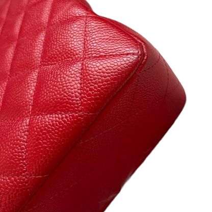 Single Flap Jumbo Caviar Red SHW