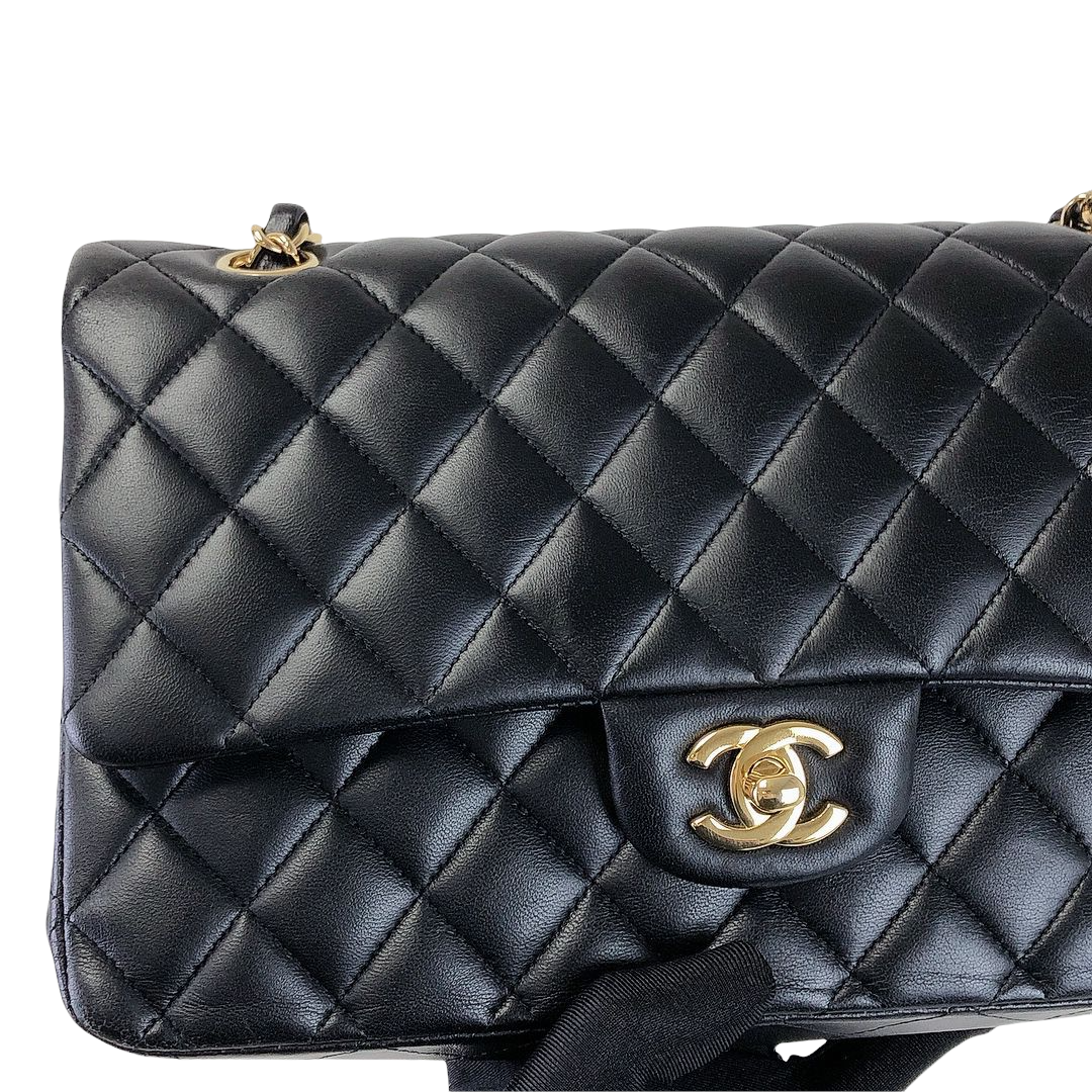 Classic Flap Black Medium Lambskin GHW