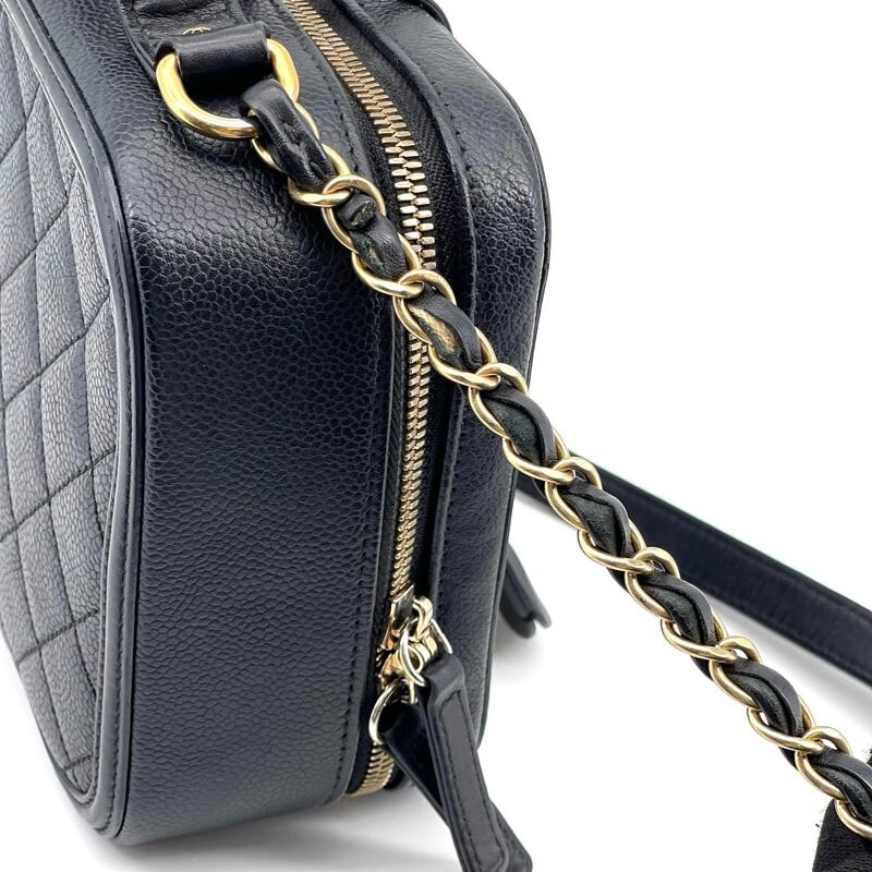 Medium CC Filigree Caviar Vanity Black GHW