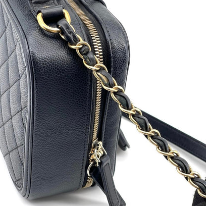 Medium CC Filigree Caviar Vanity Black GHW
