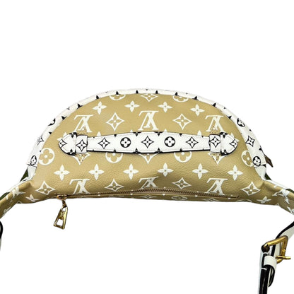 Louis-Vuitton Monogram Giant Bum Bag Khaki White GHW