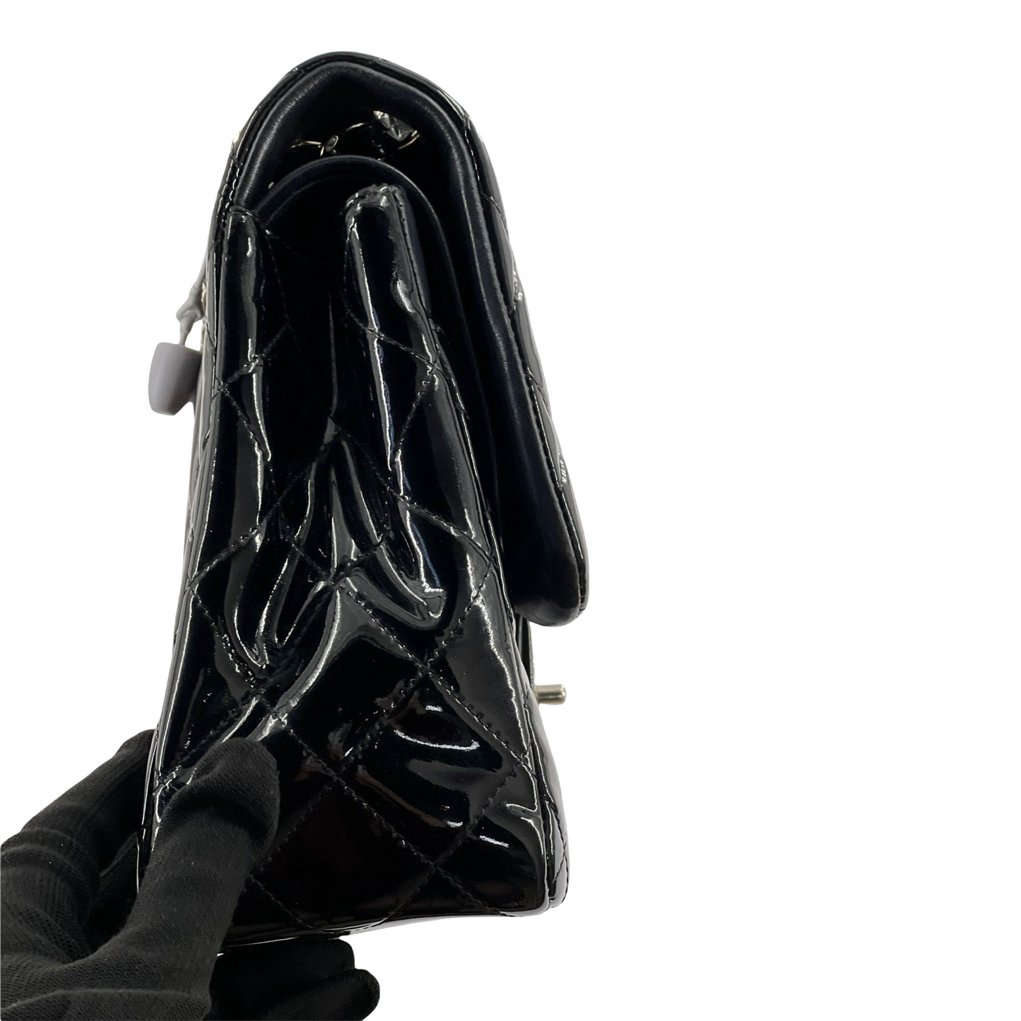 Double Flap Jumbo Patent Black SHW