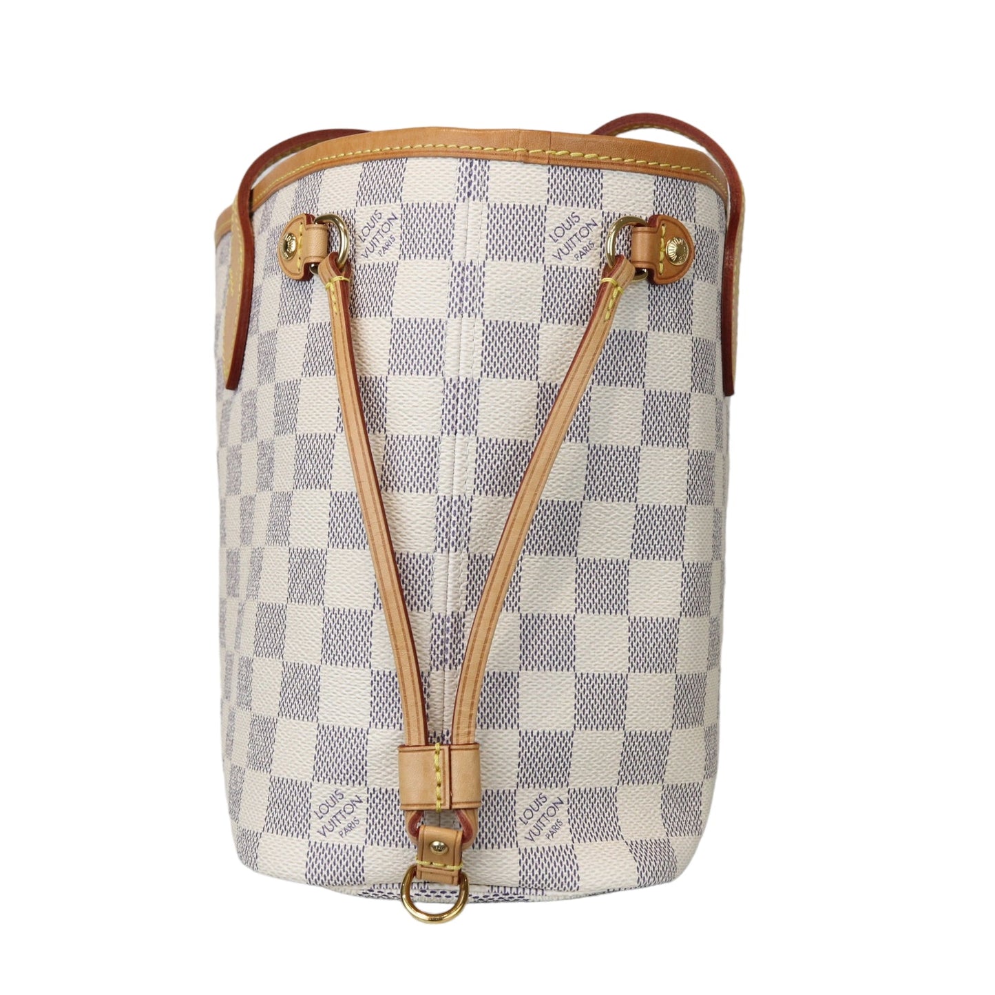 Louis-Vuitton Neverfull PM Damier Azure Canvas White GHW
