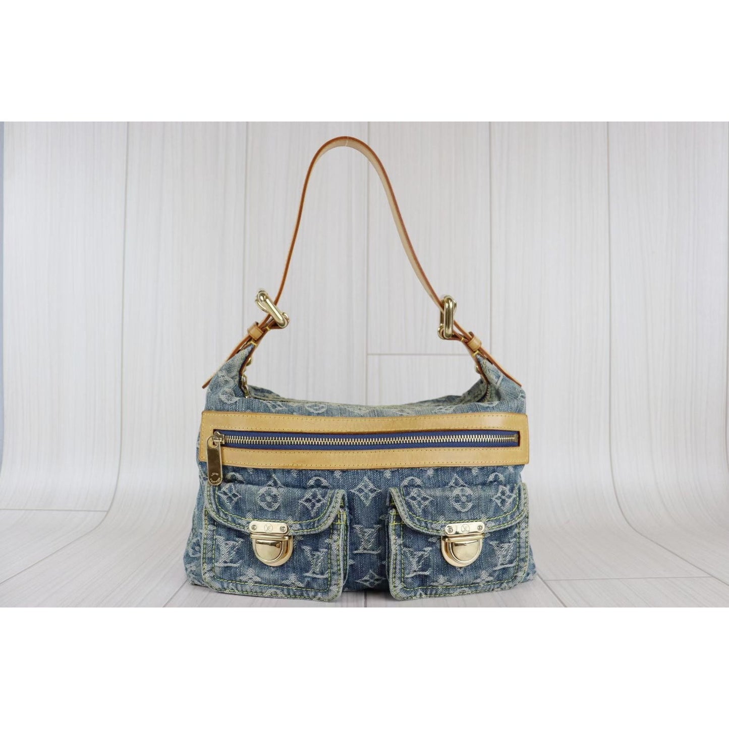 Rank AB ｜ LV Monogram Denim Buggy PM Shoulder Bag  ｜  072107