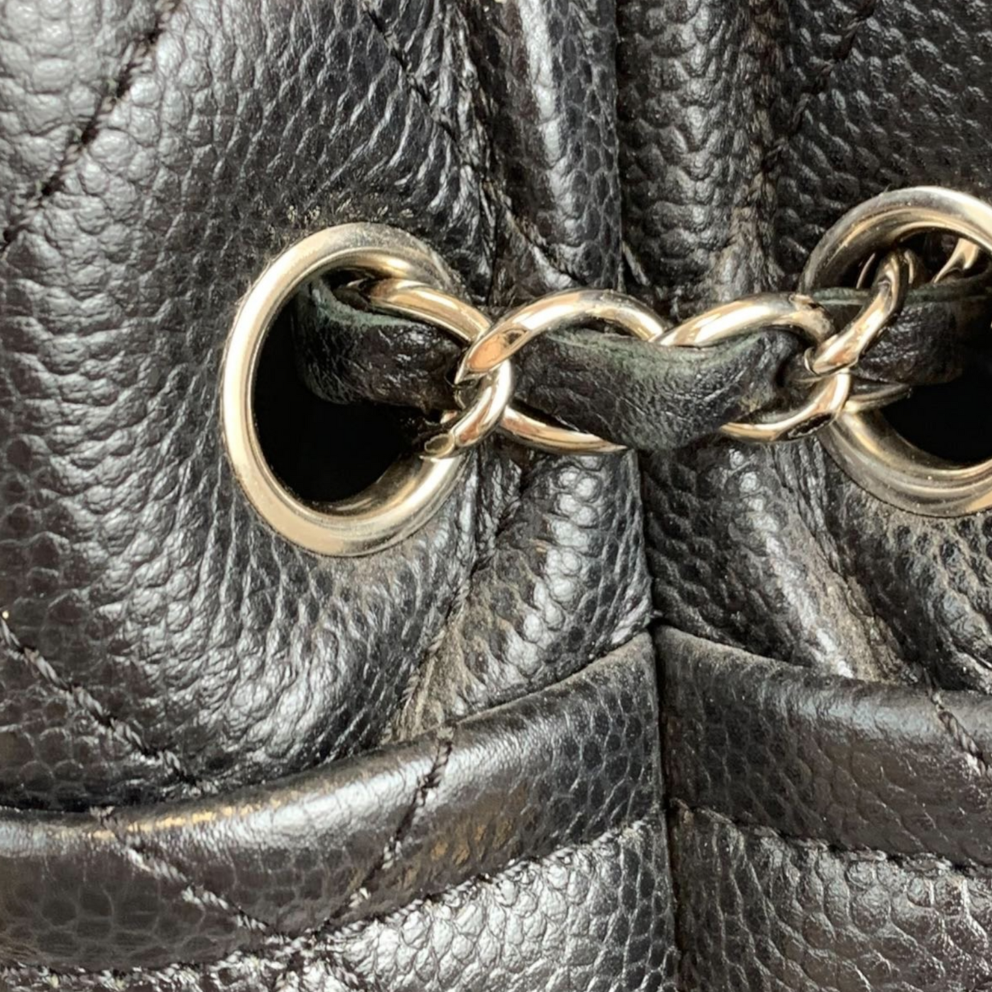 Timeless CC Soft Shopping Tote Caviar Black SHW